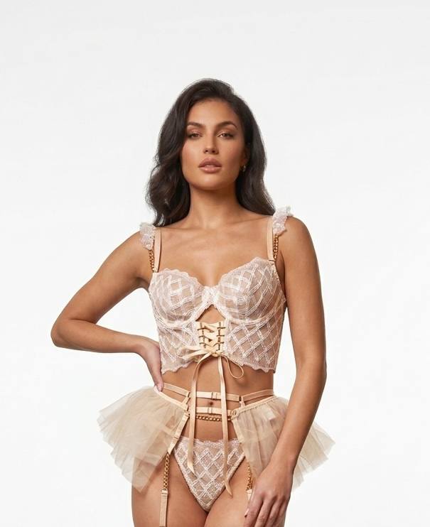 💎Sexy Diamond Grid Embroidery Lingerie Set