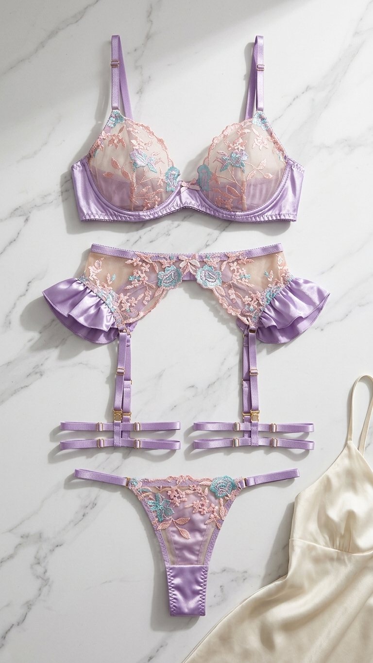💜Amethyst Silk | Satin 4-Piece Set